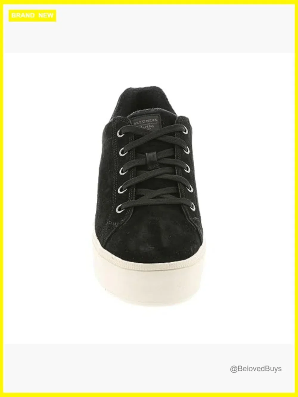 Suede Leather Lace-Up Platform Sneakers with Memory Foam
